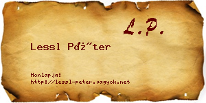 Lessl Péter névjegykártya